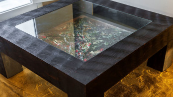 Coffee table with a Murillo’s original painting